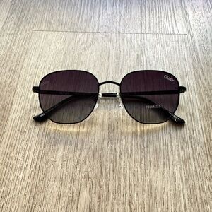 quay australia big time black round geometric Polarized sunglasses eyewear NEW